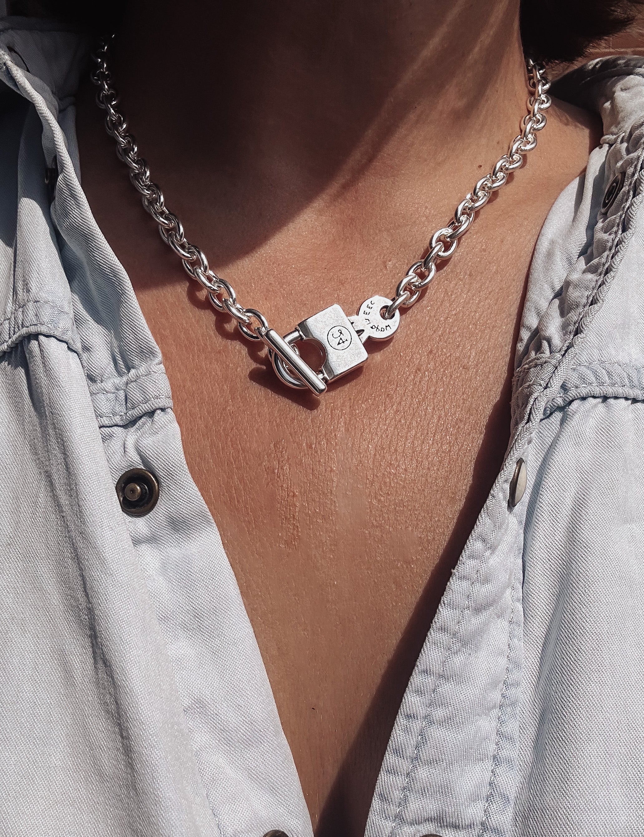 Padlock Chain Toggle Necklace
